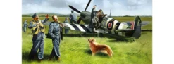 ICM 48801 Spitfire Mk IX mit RAF Piloten und Boden Besatzung | Flugzeug Bausatz 1:48