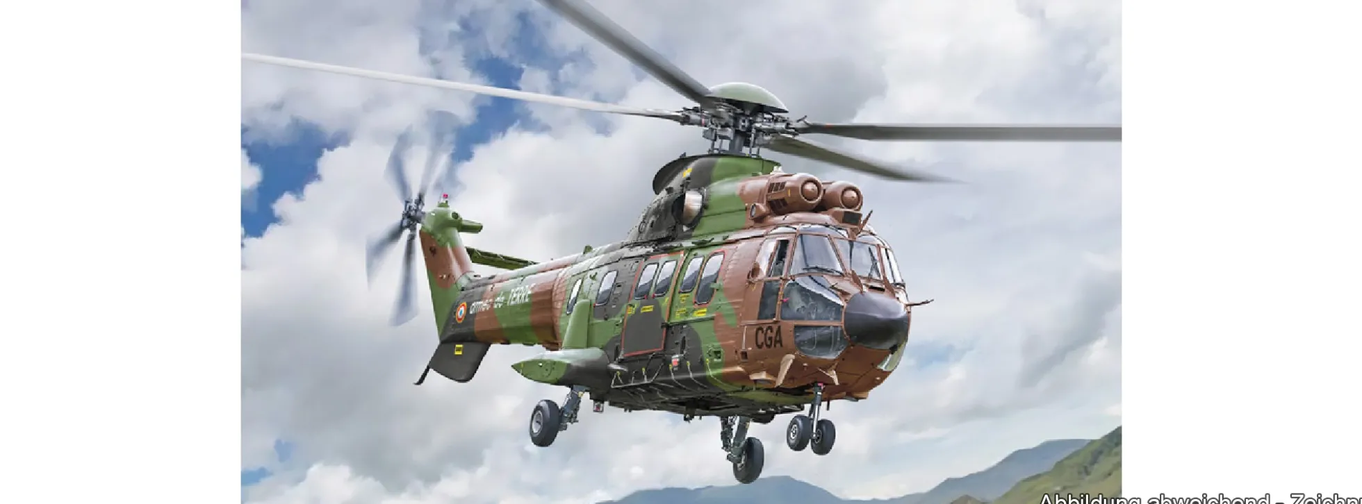 ITALERI 91096 Aerospatiale AS332 Super Puma | Hubschrauber Bausatz 1:72