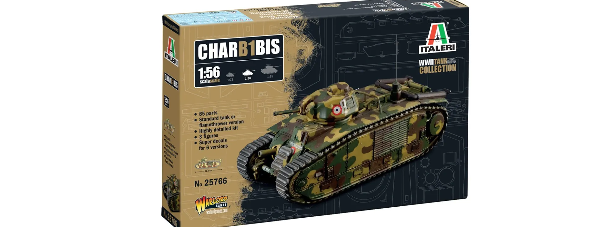 ITALERI 25766 Char B1 Bis | Panzer Bausatz 1:56