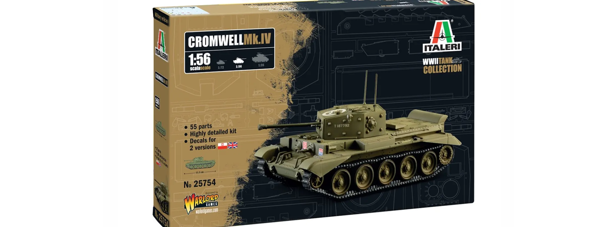 ITALERI 25754 Cromwell MK. IV | Panzer Bausatz 1:56