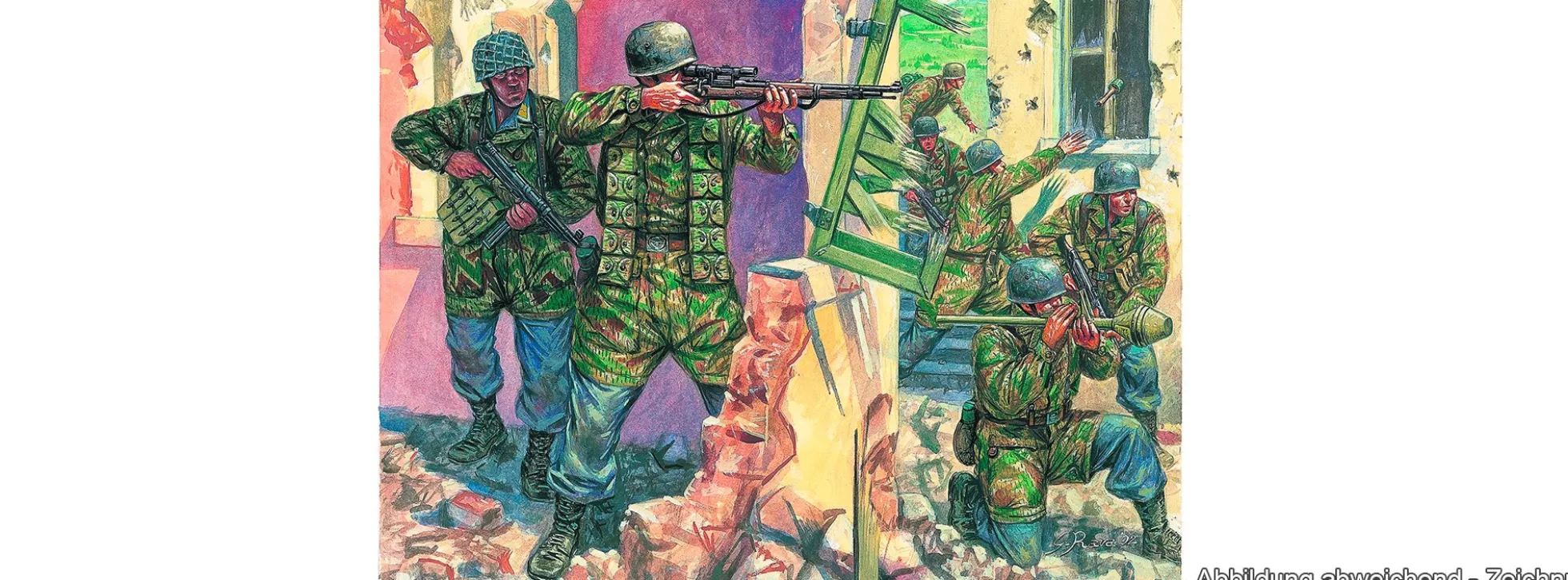 ITALERI 6045 Deutsche Fallschirmjäger 2 Weltkrieg | 50 Stück | Figuren Bausatz 1:72