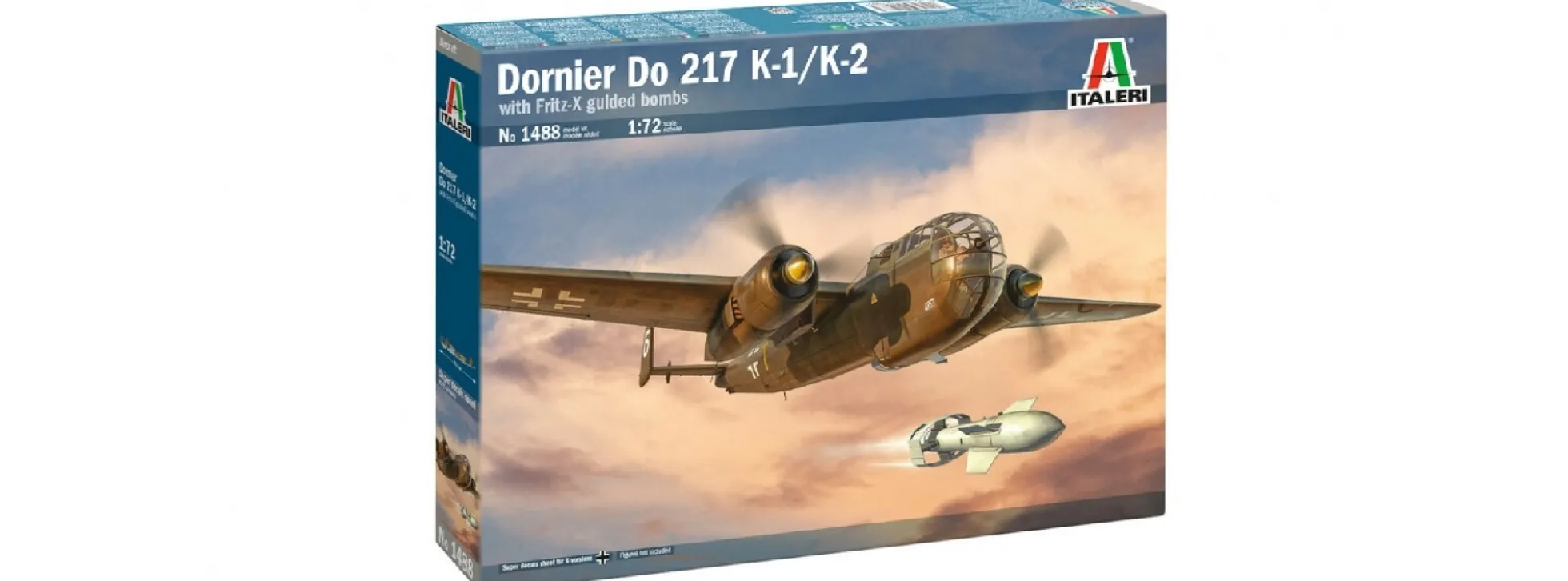 ITALERI 1488 Dornier Do 217 K-1/K-2 mit Fritz-X | Flugzeug Bausatz 1:72