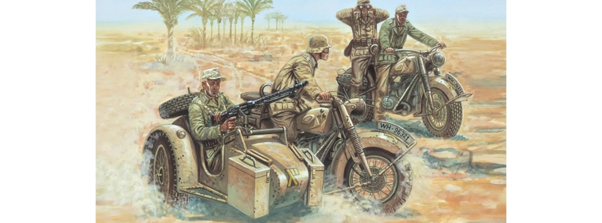ITALERI 6121 Dt. Motorräder mit Figuren | Militär Bausatz 1:72