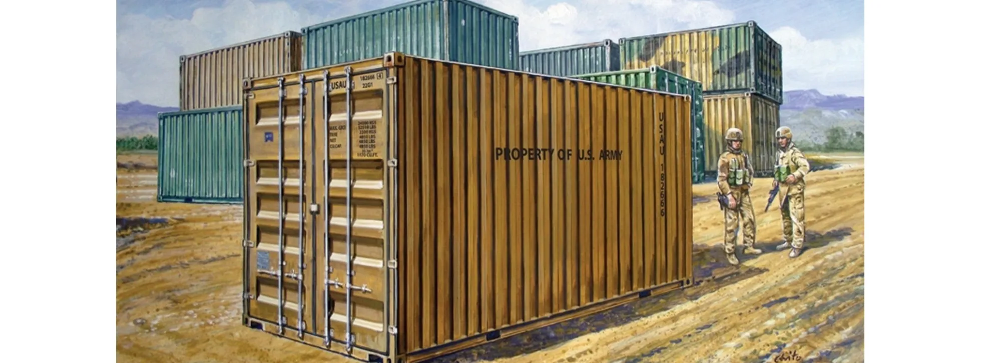 ITALERI 6516 20ft. Military Container Militär Zubehör Bausatz 1:35