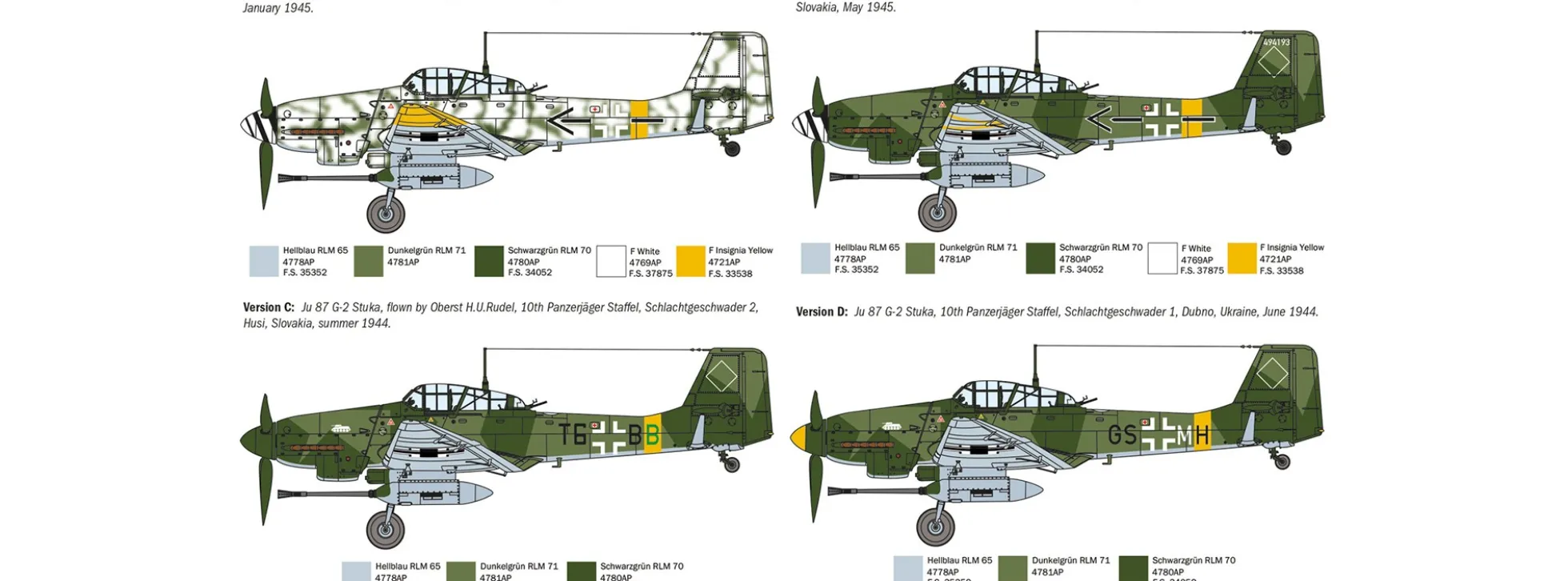 ITALERI 1466 Ju-87G-2 Kanonenvogel | Flugzeug Bausatz 1:72