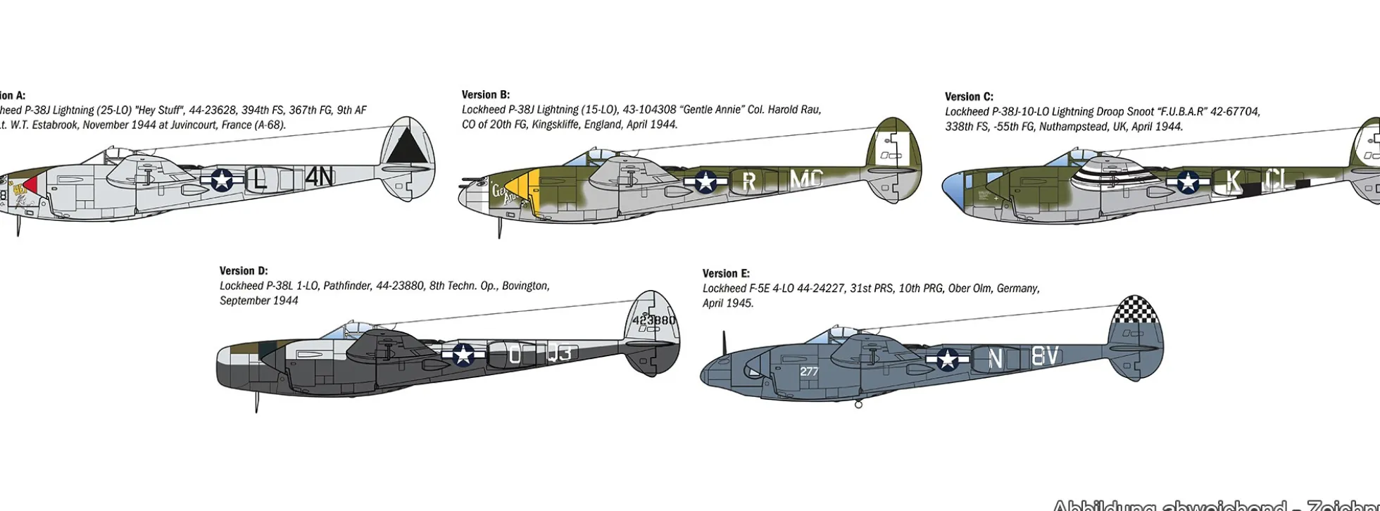 ITALERI 2834 Lockheed P-38 J Lightning | Flugzeug Bausatz 1:48