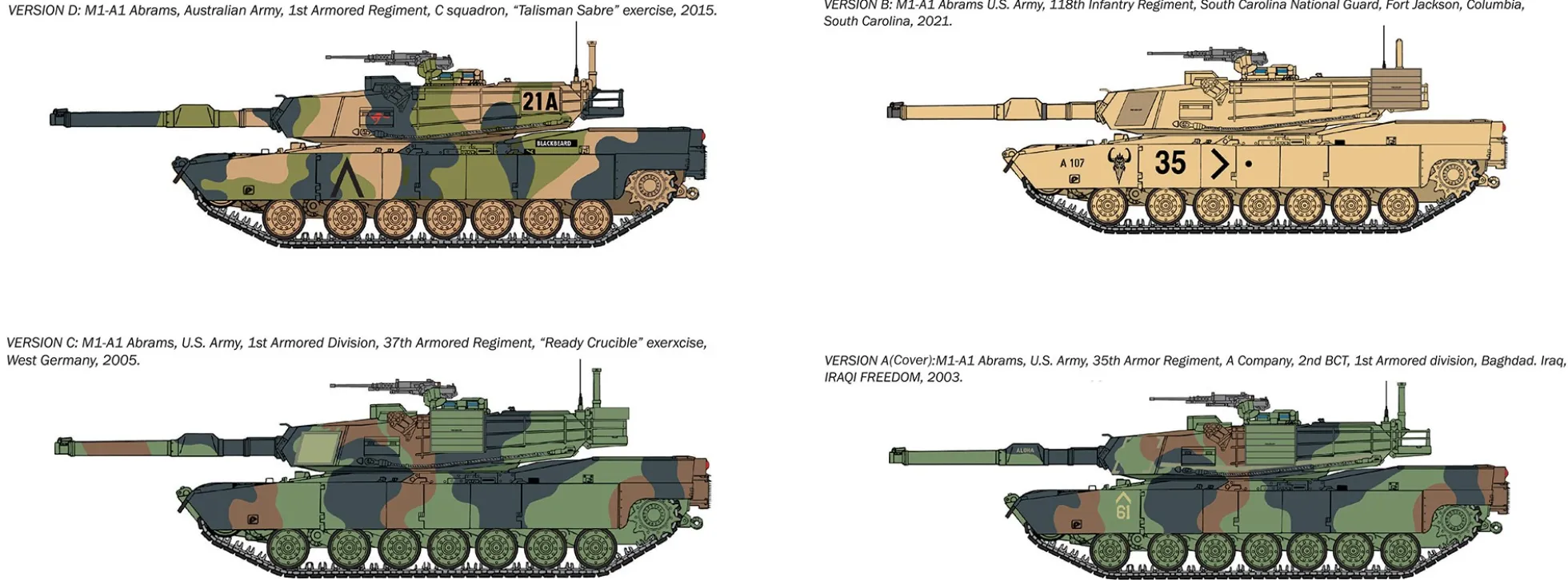 ITALERI 35108 M1A1 Abrams | Panzer Bausatz 1:35