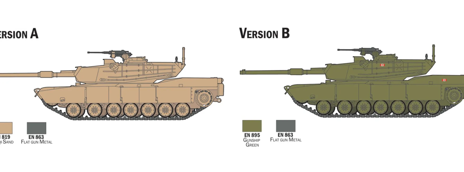 ITALERI 72004 M-1 Abrams Model-Set | Panzer Bausatz 1:72