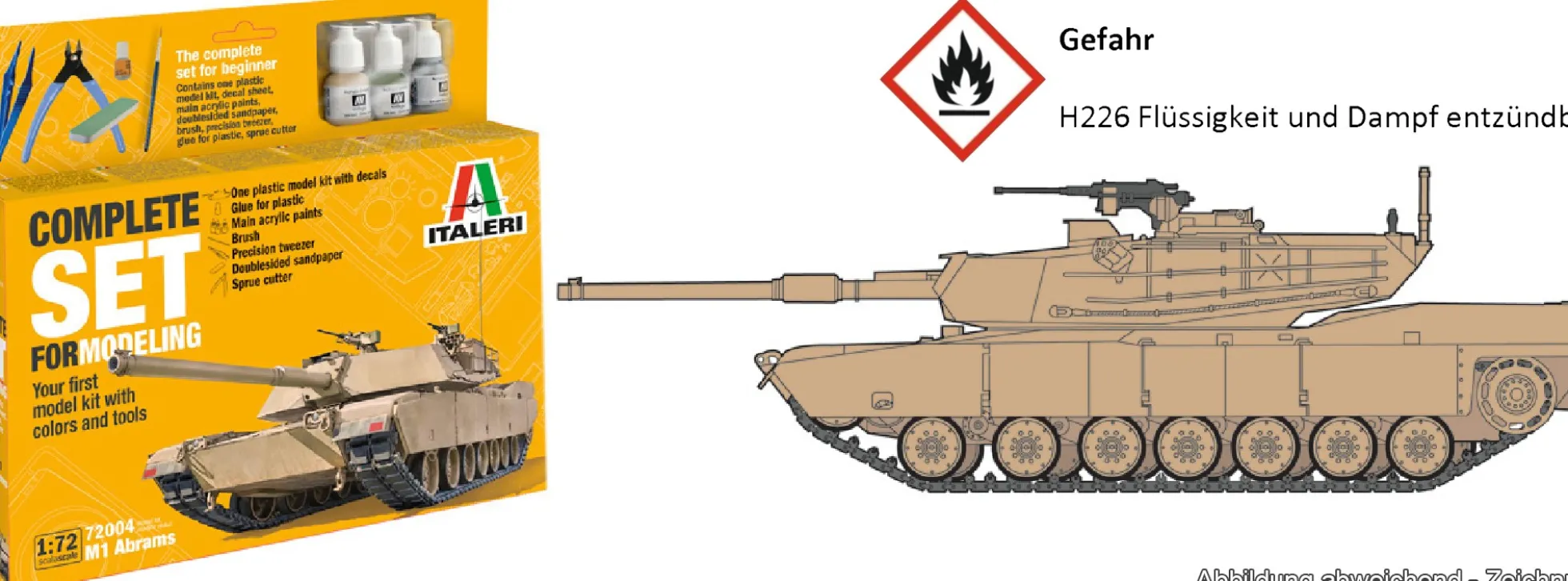 ITALERI 72004 M-1 Abrams Model-Set | Panzer Bausatz 1:72