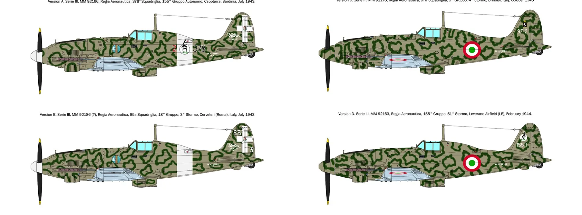 ITALERI 2519 Macchi MC.205 Veltro | Flugzeug Bausatz 1:32