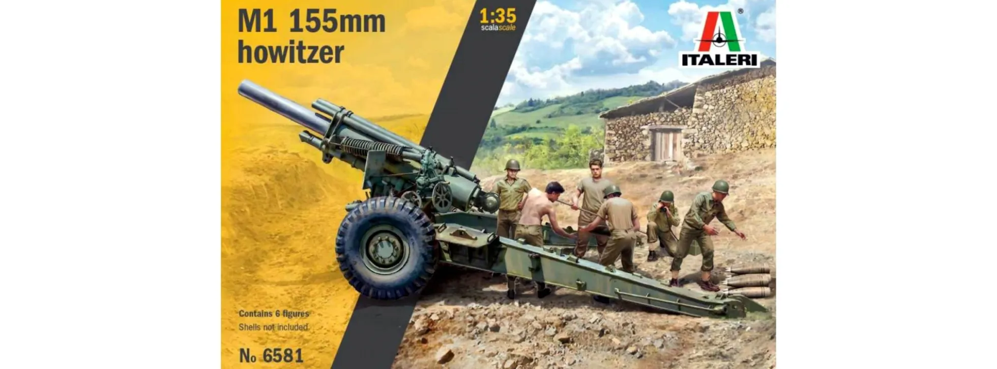 ITALERI 6581 M1 155mm Haubitze mit Besatzung | Militär Bausatz 1:35