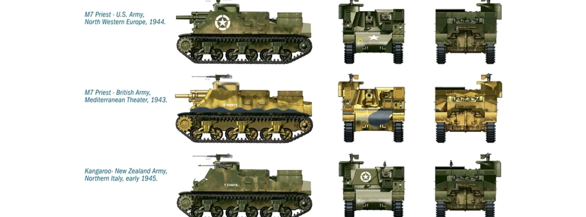 ITALERI 7513 M7 Priest 105mm + Kangaroo | Militaria Bausatz 1:72