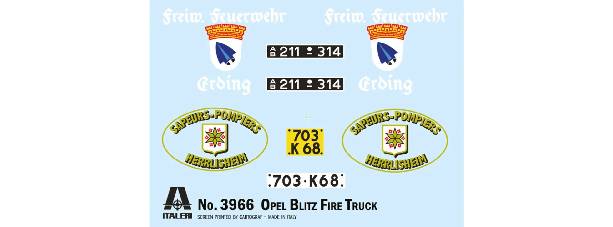 ITALERI 3966 Opel Blitz Feuerwehr | Blaulicht Bausatz 1:24