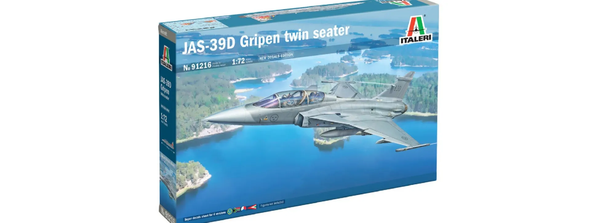 ITALERI 91216 Saab JAS-39D Gripen Doppelsitzer | Flugzeug Bausatz 1:72