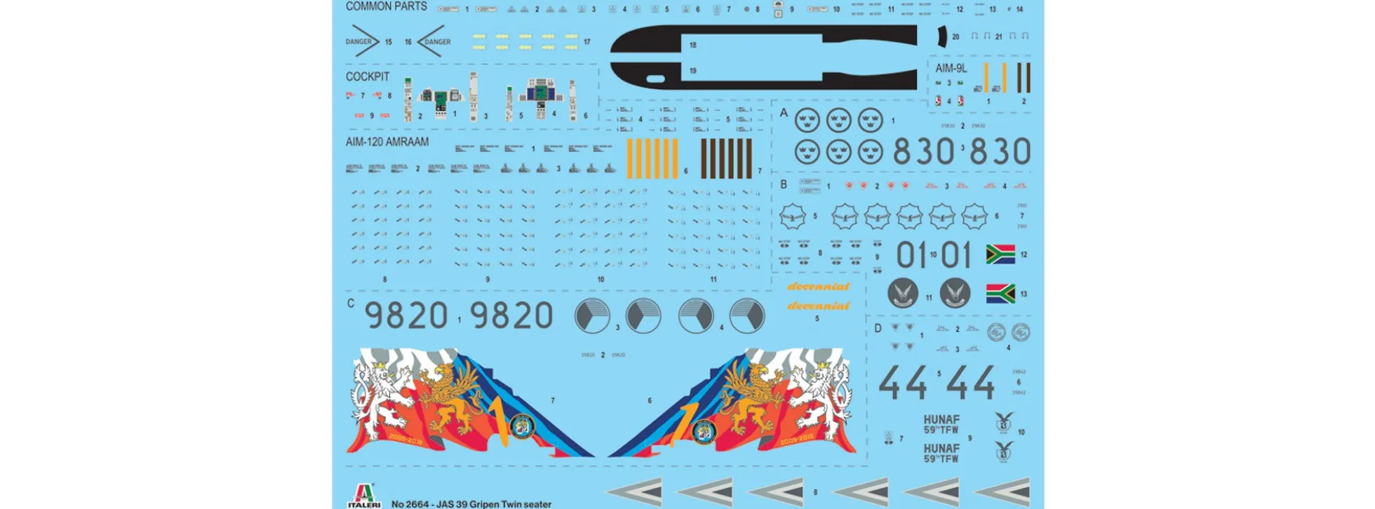 ITALERI 2664 Saab JAS-39D Gripen Doppelsitzer | Flugzeug Bausatz 1:48