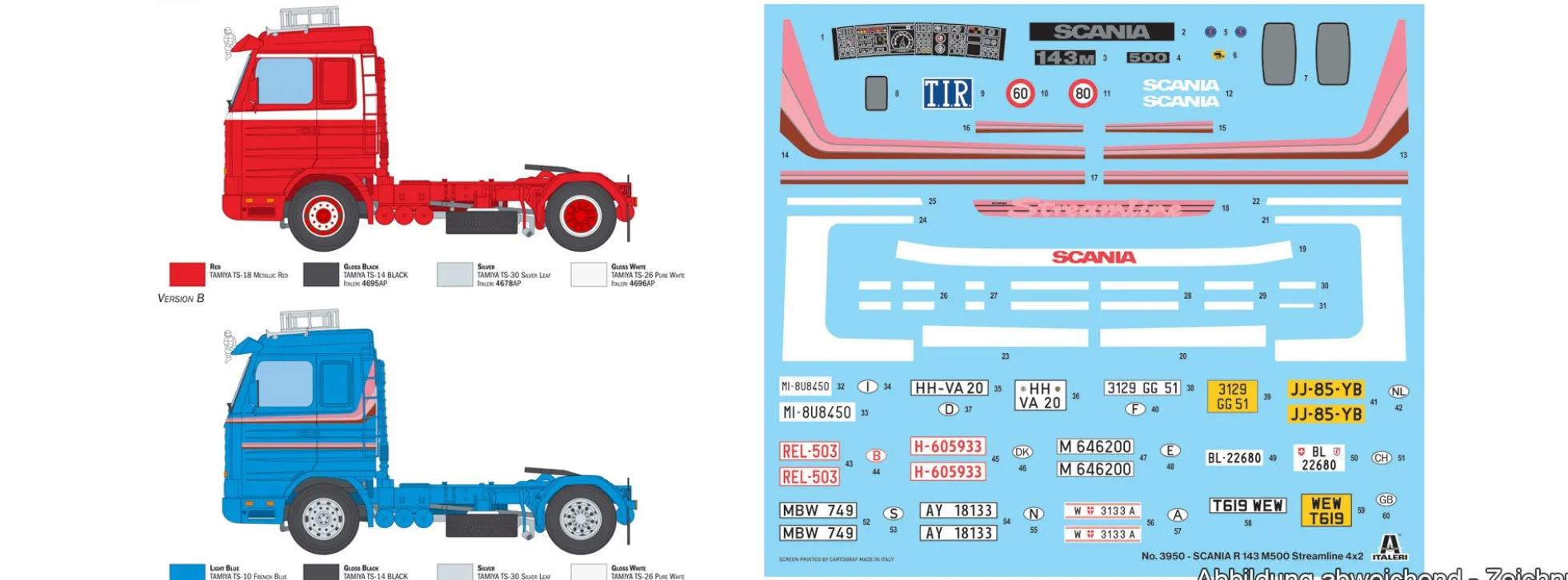 ITALERI 3950 Scania 143M 500 Streamline 4x2 | LKW Bausatz 1:24