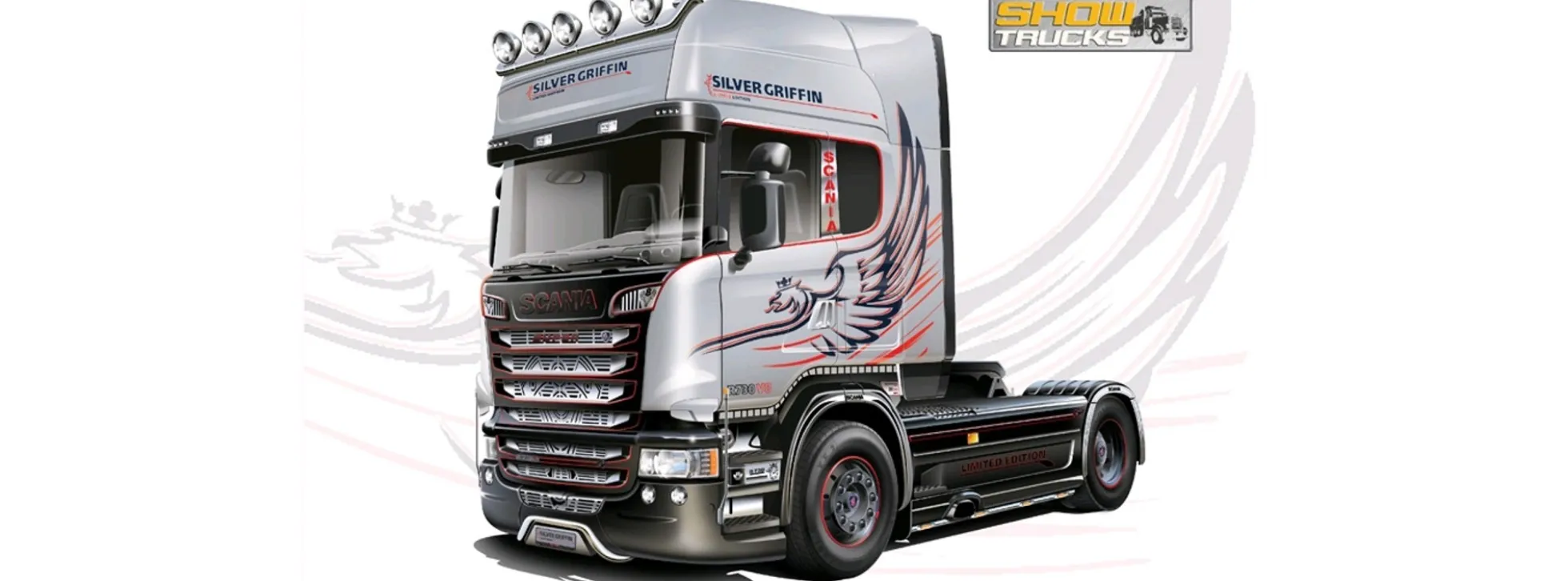 ITALERI 3906 Scania R730 V8 Streamline Silver Griffin | LKW Bausatz 1:24