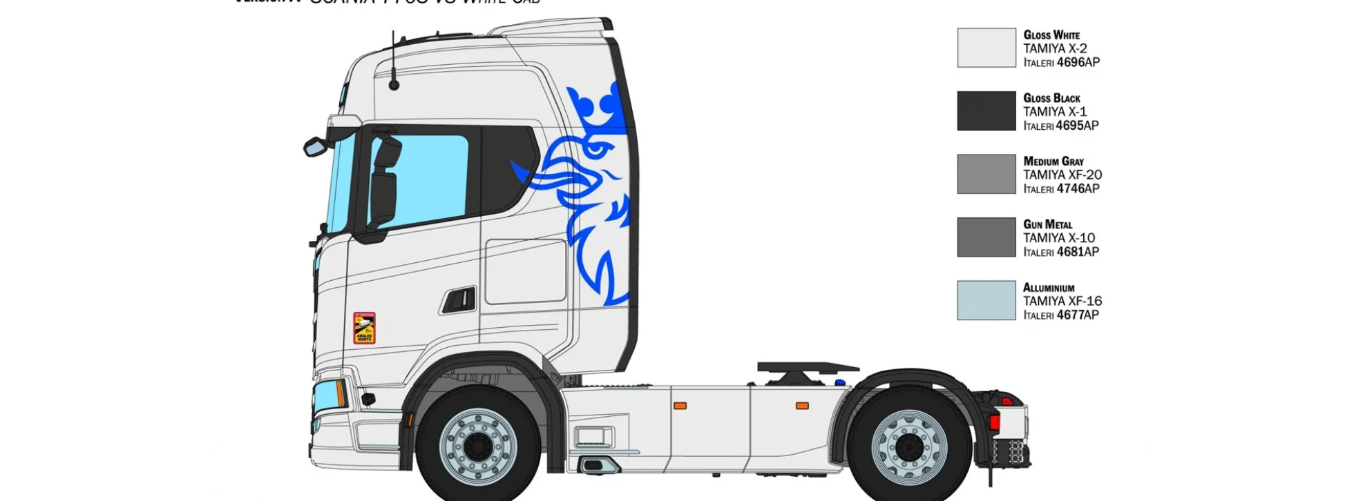 ITALERI 3965 Scania 770 S V8 White Cab | LKW Bausatz 1:24