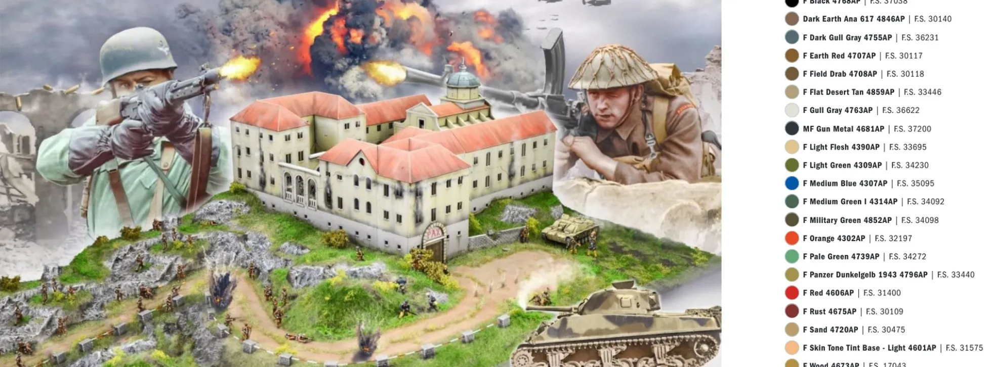 ITALERI 6198 Schlacht um Montecassino 1944 Gustav-Linie | Militär Bausatz 1:72