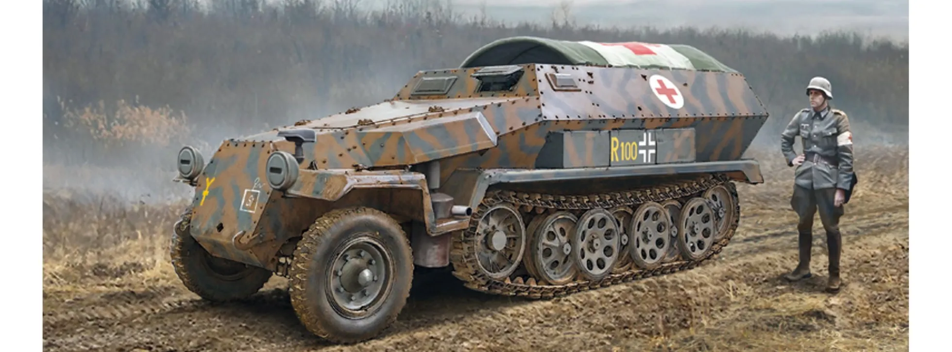 ITALERI 7077 SdKfz251 Ambulanz | Militär Bausatz 1:72