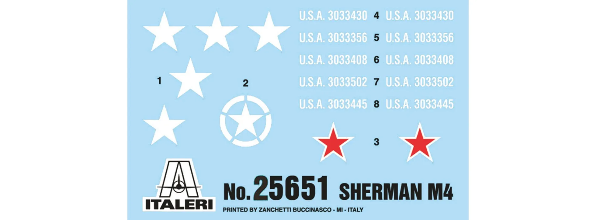 ITALERI 25751 Sherman M4 75 mm | Panzer Bausatz 1:56