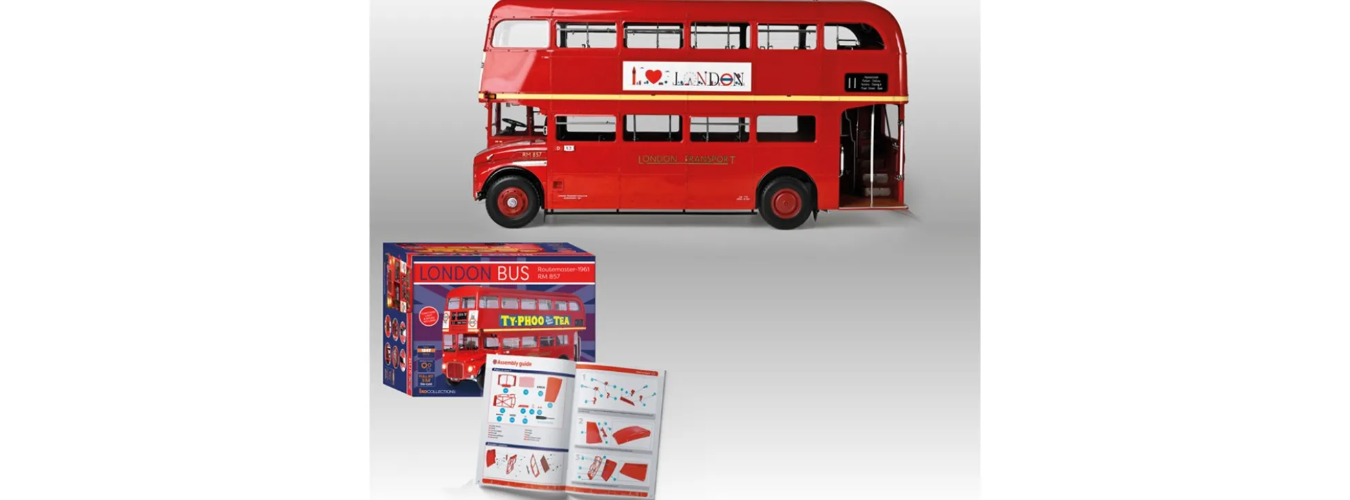 IXO 10124 AEC Routemaster Doppeldecker-Bus 1961 | Premium Bus Bausatz 1:12