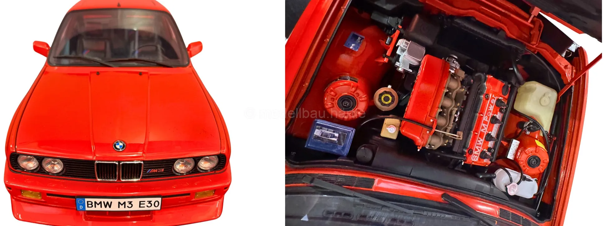 IXO 10126 BMW E30 1987 rot | Lichtfunktion | Metallteile | Premium Auto Bausatz 1:8