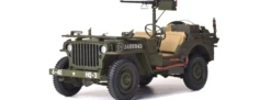 IXO 10105 Jeep Willys mit Anhänger + M3A1 u. M2 | mit Metallteilen | Premium Militär Bausatz 1:8