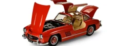 IXO 10114 Mercedes-Benz 300 SL Rot | Lichtfunktion | mit Metallteilen | Premium Auto Bausatz 1:8