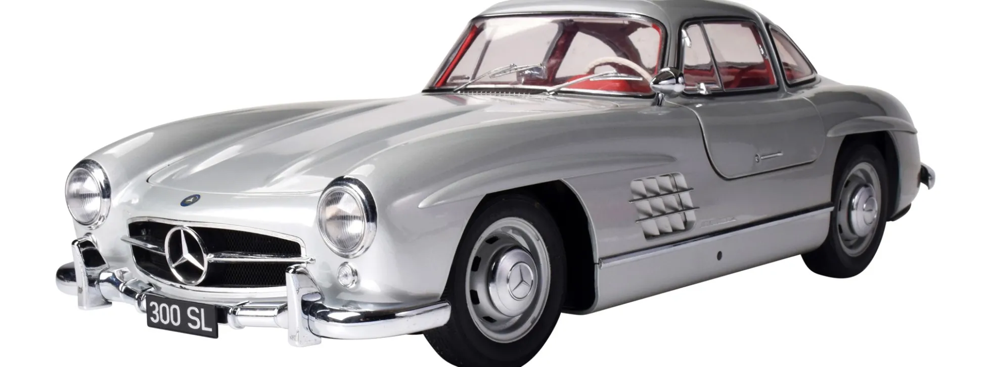 IXO 10112 Mercedes-Benz 300 SL Silber | Lichtfunktion | mit Metallteilen | Premium Auto Bausatz 1:8