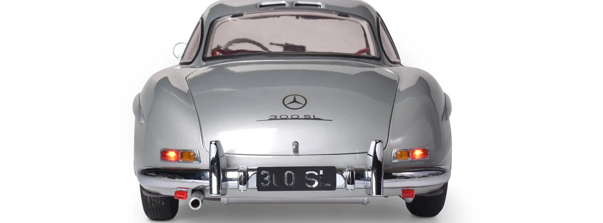 IXO 10112 Mercedes-Benz 300 SL Silber | Lichtfunktion | mit Metallteilen | Premium Auto Bausatz 1:8
