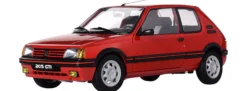 IXO 10121 Peugeot 205 GTI Rot | Licht + Sound | Premium Auto Bausatz 1:8