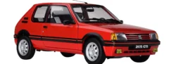 IXO 10121 Peugeot 205 GTI Rot | Licht + Sound | Premium Auto Bausatz 1:8