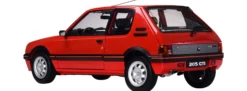 IXO 10121 Peugeot 205 GTI Rot | Licht + Sound | Premium Auto Bausatz 1:8