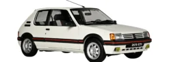 IXO 10122 Peugeot 205 GTI Weiß | Licht + Sound | Premium Auto Bausatz 1:8