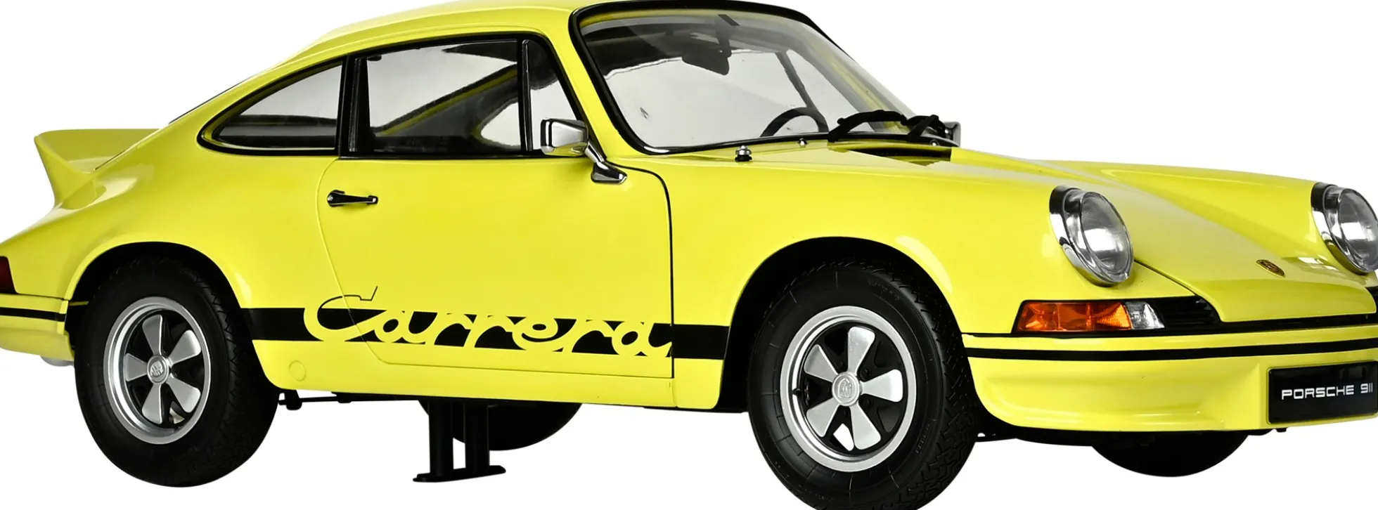 IXO 10115 Porsche 911 RS 2.7 Gelb/Schwarz | Sound + Licht | Premium Auto Bausatz 1:8