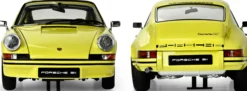 IXO 10115 Porsche 911 RS 2.7 Gelb/Schwarz | Sound + Licht | Premium Auto Bausatz 1:8