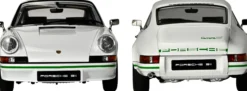 IXO 10116 Porsche 911 RS 2.7 Weiß/Grün | Sound + Licht | Premium Auto Bausatz 1:8