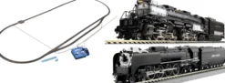 KATO K107-0100 Startset Dampflok Big Boy + FEF-3 UP | mit Gleisoval | analog | Spur N