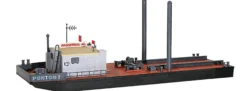 kibri 39156 Arbeitsponton mit Gittermastbagger Bausatz Spur H0