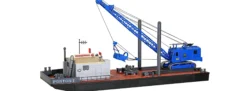 kibri 39156 Arbeitsponton mit Gittermastbagger Bausatz Spur H0