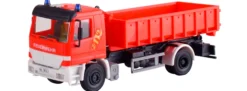 kibri 18249 Feuerwehr MB Actros 2-achs mit Abrollcontainer | Bausatz Spur H0
