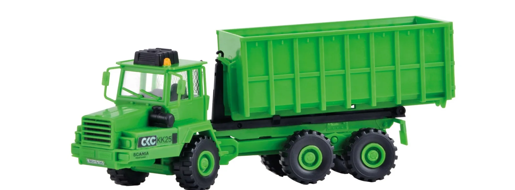 kibri 14020 KAELBLE GMEINDER Knicklenker Abrollfahrzeug mit Container Bausatz 1:87