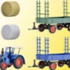 kibri 38999 Landwirtschaft LANZ Bulldog mit LED Beleuchtung und Anhänger Bausatz 1:87