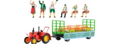 kibri 12226 LANZ Traktor mit Festwagen | Bausatz Spur H0