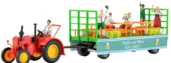 kibri 12226 LANZ Traktor mit Festwagen | Bausatz Spur H0