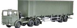 Kibri 18068 MAN F8 Containersattelzug mit LED-Beleuchtung Bundeswehr Funktionsbausatz Spur H0