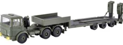 Kibri 18024 MAN F8 Tiefladesattelzug mit LED-Beleuchtung Bundeswehr Militär Funktionsbausatz Spur H0