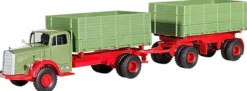 kibri 14069 MB 6600 Kipper mit Anhänger, Baujahr 50-54 Bausatz Spur H0