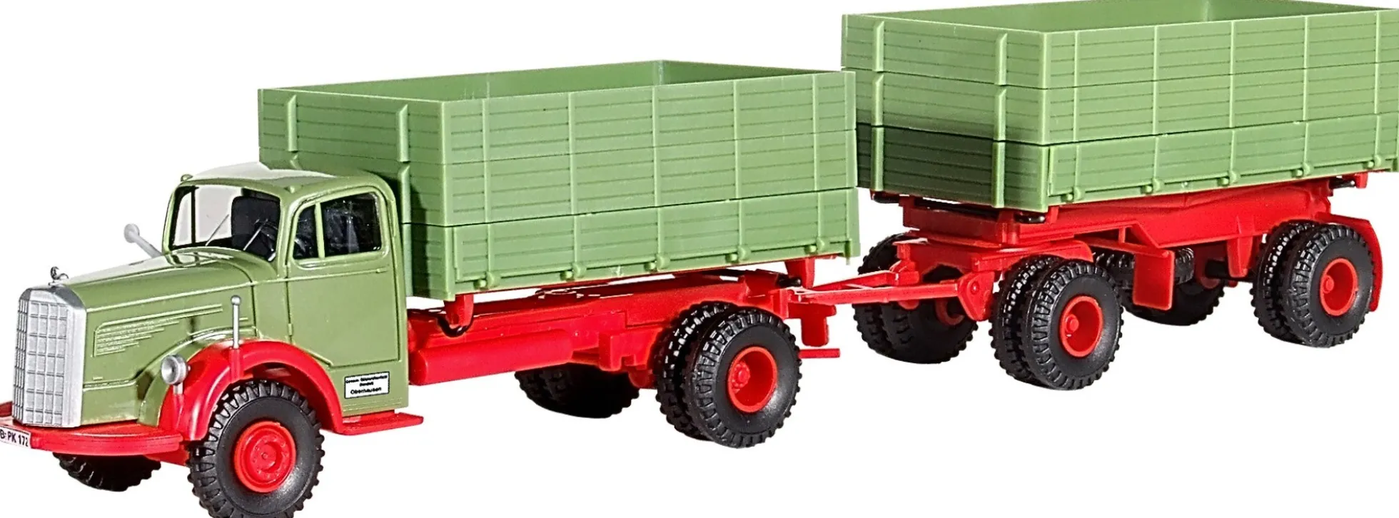 kibri 14069 MB 6600 Kipper mit Anhänger, Baujahr 50-54 Bausatz Spur H0